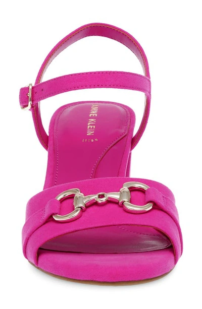 Shop Anne Klein Rennie Block Heel Sandal In Fuschia Pink