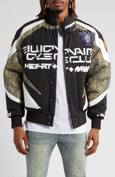 Shop Billionaire Boys Club Space Suit Oversize Racer Jacket In Black