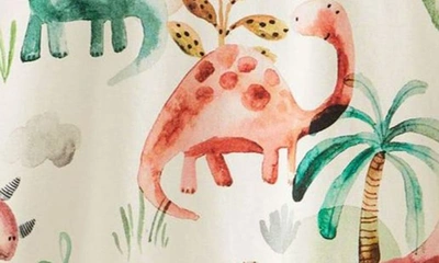 Next Kids' Dinosaur Print Cotton T-shirt In Natural