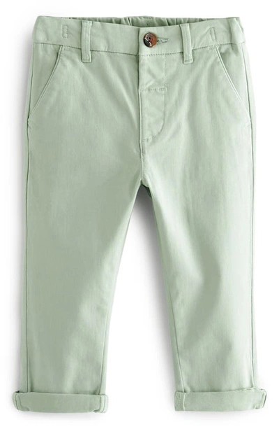 Next Kids' Stretch Cotton Chinos In Green