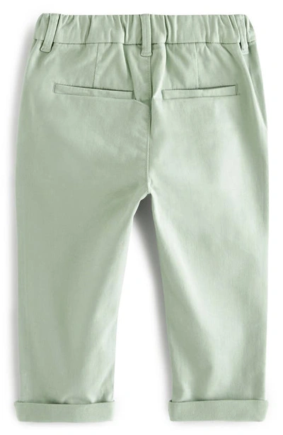 Next Kids' Stretch Cotton Chinos In Green