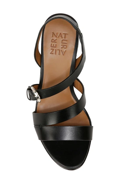 Shop Naturalizer Veva Strappy Sandal In Black Leather