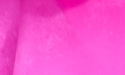 Shop Dkny Sportswear Puff Sleeve Peplum Satin Top In Shocking Pink
