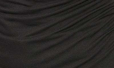 Shop Dkny Sportswear Ruched Mock Neck Top In Black