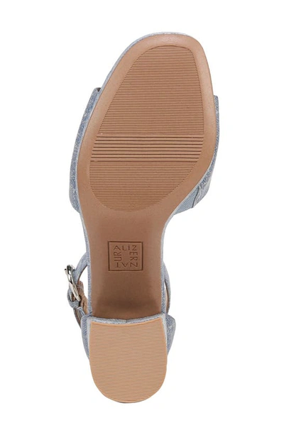 Naturalizer Pearlyn Ankle Strap Platform Sandal In Clear Sky Blue Suede