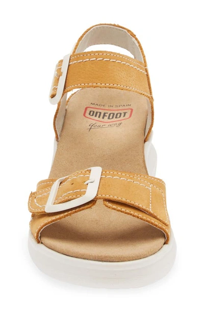 Shop On Foot 80217 Orleans Wedge Sandal In Ocre