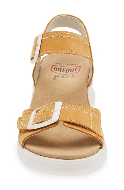On Foot 80217 Orleans Wedge Sandal In Ocre