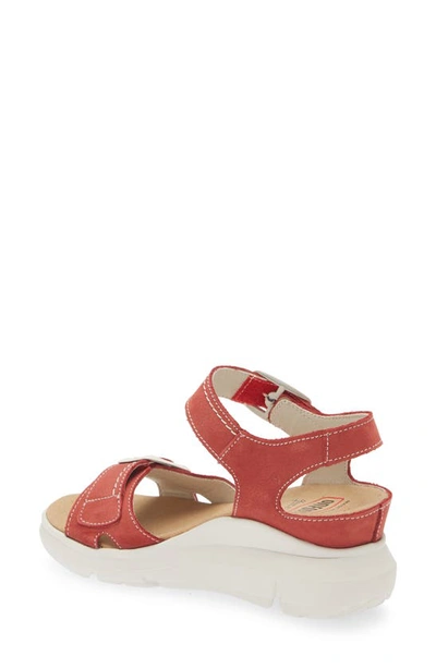 On Foot 80217 Orleans Wedge Sandal In Red