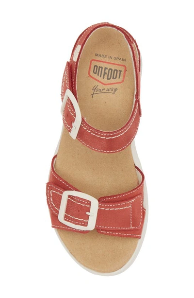 On Foot 80217 Orleans Wedge Sandal In Red