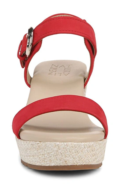 Shop Naturalizer Stella Platform Wedge Sandal In Crantini Red Nubuck