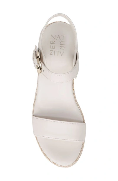 Shop Naturalizer Stella Platform Wedge Sandal In Warm White Leather