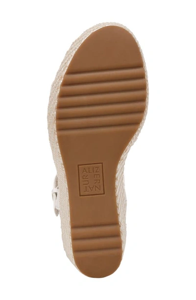 Shop Naturalizer Stella Platform Wedge Sandal In Warm White Leather