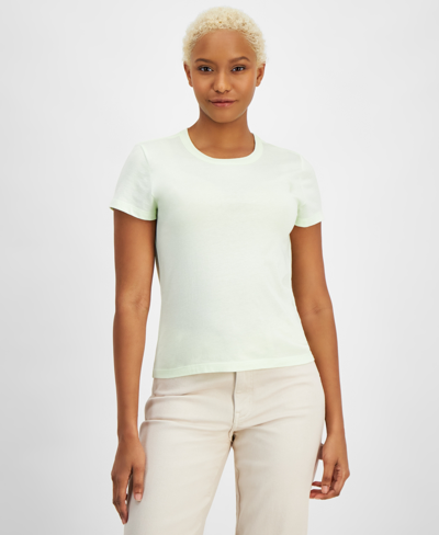Shop Calvin Klein Jeans Est.1978 Petite Baby Tee In Iced Lime