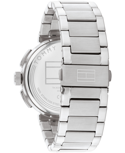 Shop Tommy Hilfiger Men's Multifunction Silver-tone Stainless Steel Watch 44mm