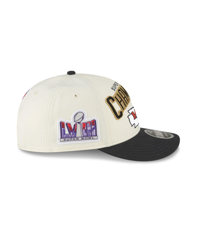 New Era Cream/black Kansas City Chiefs Super Bowl Lviii Champions Locker Room Low Profile 9fifty Ad In Cream