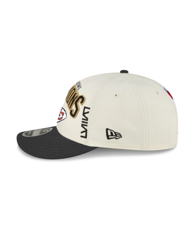 New Era Cream/black Kansas City Chiefs Super Bowl Lviii Champions Locker Room Low Profile 9fifty Ad In Cream