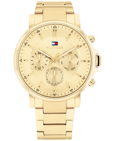 Shop Tommy Hilfiger Men's Chronograph Gold-tone Stainless Steel Watch 43mm