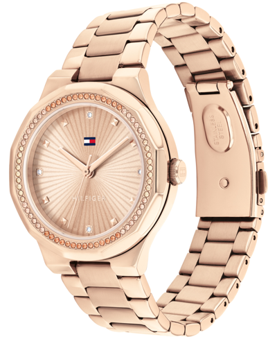 Tommy Hilfiger Women's Quartz Carnation Gold-tone Stainless Steel Watch 36mm In Carnation Gold