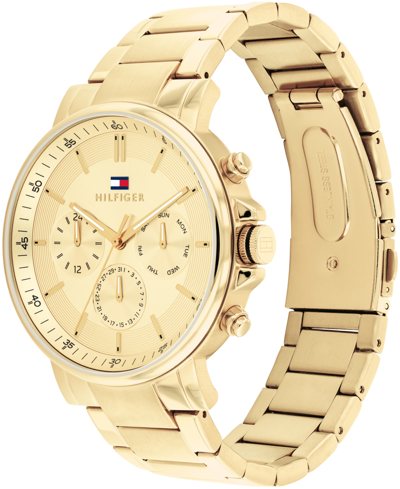 Shop Tommy Hilfiger Men's Chronograph Gold-tone Stainless Steel Watch 43mm