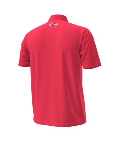 Shop Under Armour Men's  Red Texas Tech Red Raiders Throwback Cursive Polo Shirt