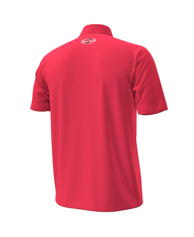 Under Armour Red Texas Tech Red Raiders Throwback Cursive Polo In Red