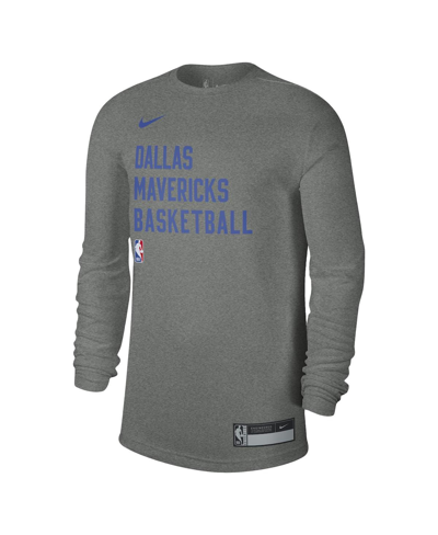 Shop Nike Men's And Women's  Heather Gray Dallas Mavericks 2023/24 Legend On-court Practice Long Sleeve T-