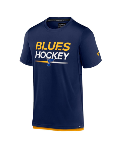 Fanatics Branded  Navy St. Louis Blues Authentic Pro Tech T-shirt In Navy