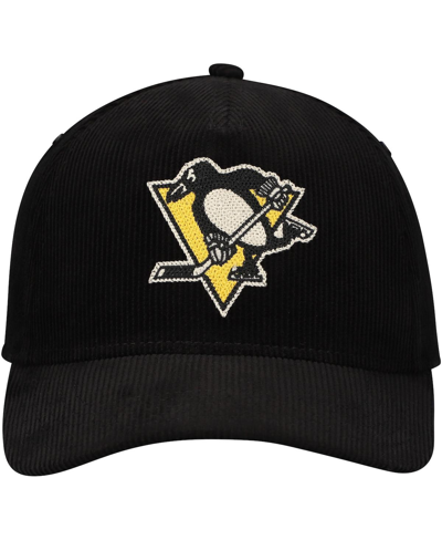 Shop American Needle Men's  Black Pittsburgh Penguins Corduroy Chain Stitch Adjustable Hat