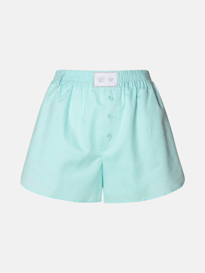 Shop Chiara Ferragni Green Viscose Blend Shorts