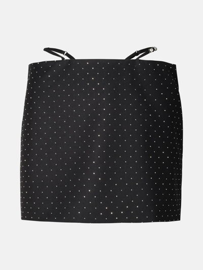 Shop Chiara Ferragni Black Viscose Blend Miniskirt