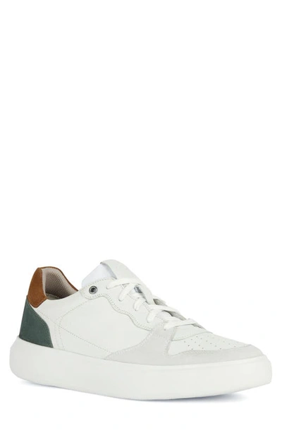 Shop Geox Deiven Sneaker In White/ Forest