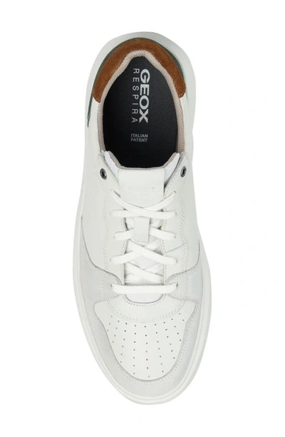 Shop Geox Deiven Sneaker In White/ Forest
