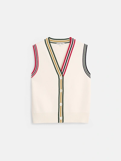 Shop Alex Mill Roland Sweater Vest In Ivory Combo