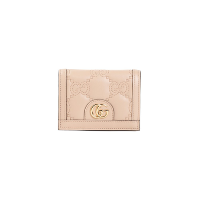 Shop Gucci Logo Plaque Bifold Wallet In Pink