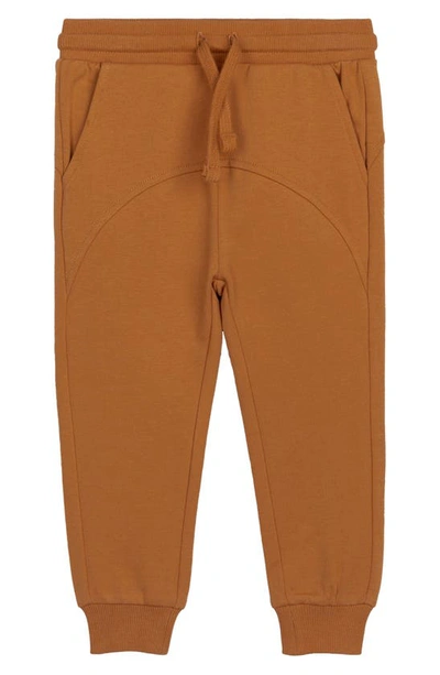 Shop Miles Baby Kids' Organic Cotton Joggers In Camel