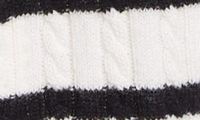 Shop Veronica Beard Bunny Hooded Merino Wool & Cashmere Dickey In Off White Black