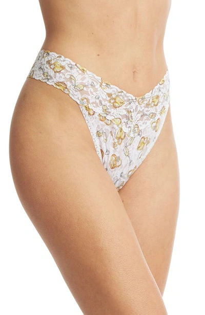 Shop Hanky Panky Print Original Rise Thong In Forever Gold
