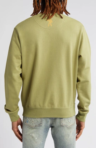 Shop Billionaire Boys Club Chrome Graphic Sweatshirt In Mosstone