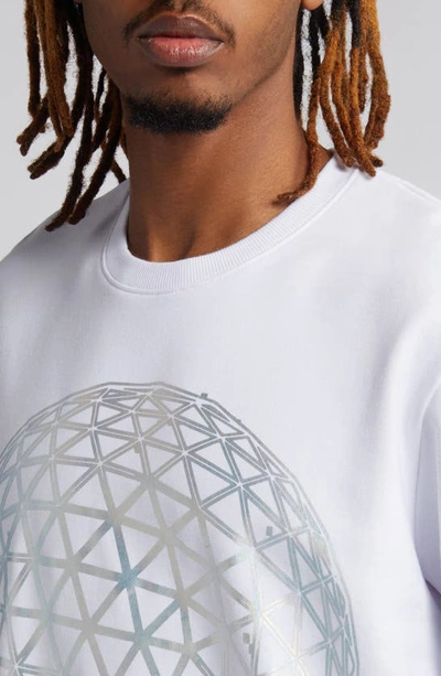 Shop Billionaire Boys Club Quantum Graphic Sweatshirt In White