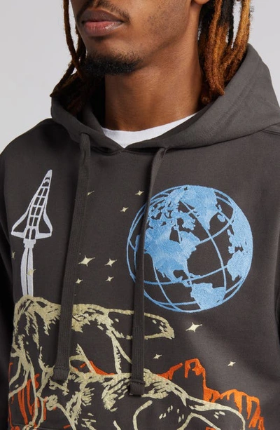 Shop Billionaire Boys Club Hunt For The Moon Embroidered Hoodie In Asphalt