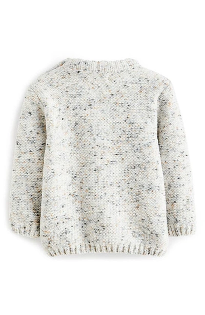 Next Kids' Bear Marled Graphic Sweater In Grey
