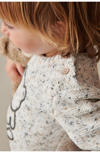 Next Kids' Bear Marled Graphic Sweater In Grey