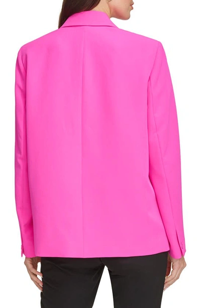 Shop Dkny Sportswear One-button Blazer In Shocking Pink