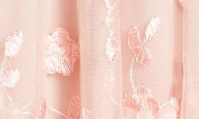 Nikki Lund Audra Floral Appliqué Chiffon Maxi Skirt In Pink