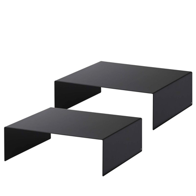 Shop Yamazaki Home Riser Shelf Set Of 2 In Black