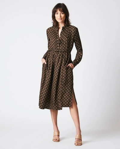 Shop Reid Parsons Dress In Dark Brown