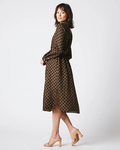Shop Reid Parsons Dress In Dark Brown