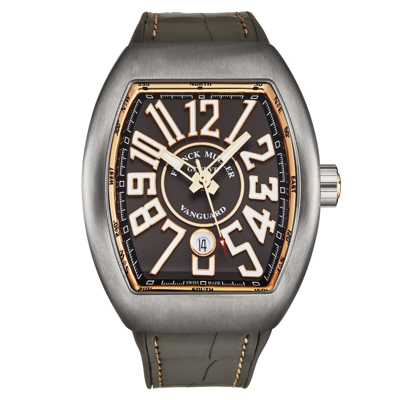 Pre-owned Franck Muller Men's 'vanguard' Titanium/rose Gold Automatic 45scblkblkgry-1