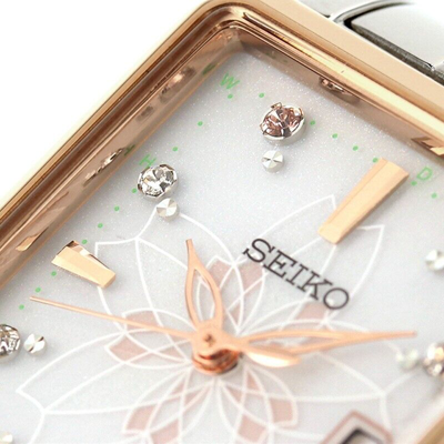 Pre-owned Seiko Selection Swfh136 Sakura Blooming Limited Edition Solar Women Watch Japan