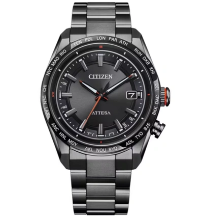 Pre-owned Citizen Watch Attesa Cb0286-61e Black Titanium Series Japan Import